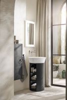 Vorschau: Duravit White Tulip Waschtisch Ø50cm, ohne Überlauf, ohne Hahnloch, mit Ablaufventil, weiß 2365500070