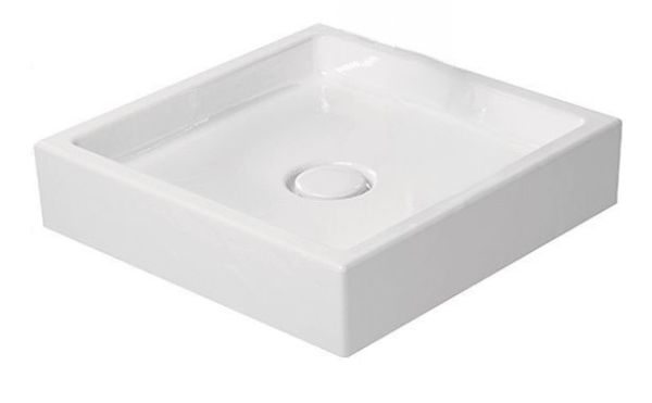 Duravit Starck 1 Aufsatzbecken 47x47cm, rechteckig, ohne Überlauf, ohne Hahnloch, WonderGliss, weiß