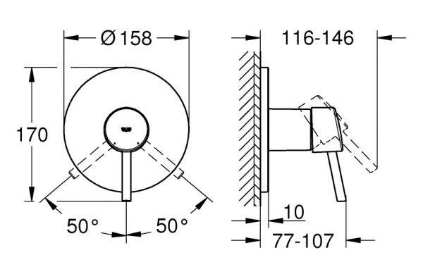 Grohe Concetto Einhand-Brausebatterie, chrom