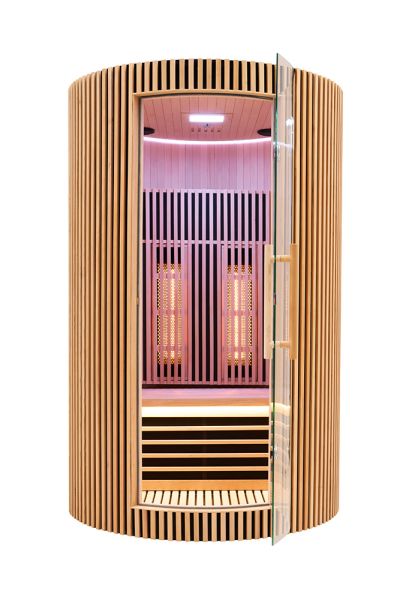 Holl's Moon 2 Infrarotkabine rund 2 Personen naturholz