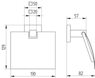 Avenarius Serie 420 Papierhalter mit Deckel, chrom