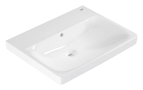 Grohe Euro Keramik Waschtisch 60cm mit Überlauf, ohne Hahnloch, weiß