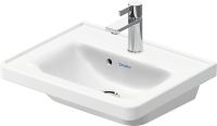 Duravit D-Neo Handwaschbecken rechteckig 50x40cm, mit Hahnloch und Überlauf, mit WonderGliss, weiß 07425000001