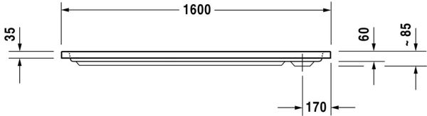 Duravit D-Code Duschwanne rechteckig 160x75cm, Sanitäracryl, weiß
