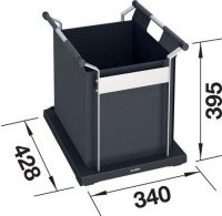 Vorschau: Blanco Universal Bag XL 40 Abfallsammler, schwarzgrau