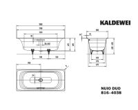 Vorschau: Kaldewei Nuio Duo Rechteck-Badewanne 180x80cm Mod.816-4038