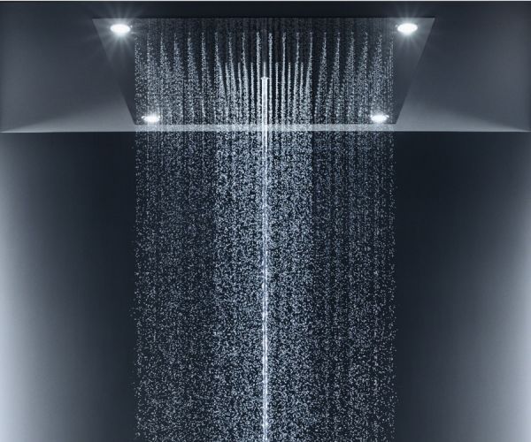Axor ShowerHeaven Kopfbrause 72x72cm 3jet mit Beleuchtung, edelstahl