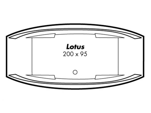 Polypex LOTUS 2000 Oval-Badewanne 200x95cm