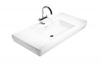 Vorschau: Catalano Canova Royal Waschtisch, 1 Hahnloch, mit Überlauf, 105x54cm, weiß CATAglaze 105CV