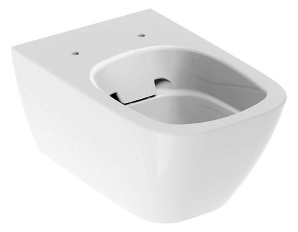 Geberit Smyle Square Wand-WC Tiefspüler, geschlossene Form, Rimfree, weiß