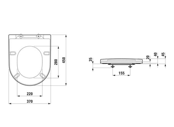 Laufen Pro X WC-Sitz mit Deckel, abnehmbar