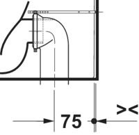 Vorschau: Duravit Balcoon Stand-WC, Abgang waagerecht, rimless, clay terra matt