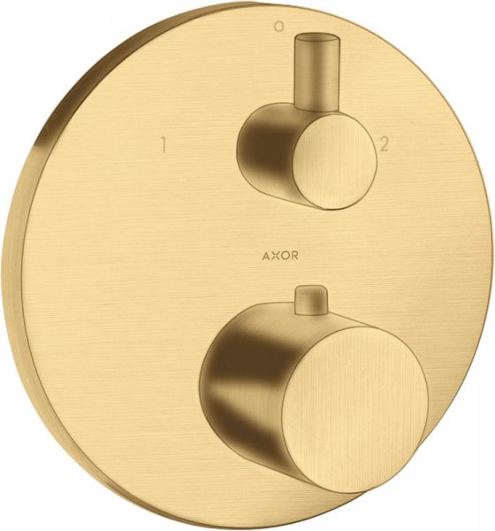 Axor Uno Thermostat Unterputz mit Ab- und Umstellventil brushed gold optic 38720250