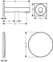 Vorschau: Axor Uno Elektronik-Waschtischmischer 160 Unterputz Wandmontage