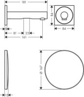 Vorschau: Axor Uno Elektronik-Waschtischmischer 160 Unterputz Wandmontage