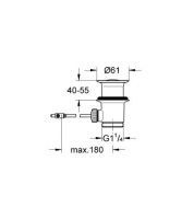 Vorschau: Grohe Zugstangen-Ablaufgarnitur 1 1/4", chrom