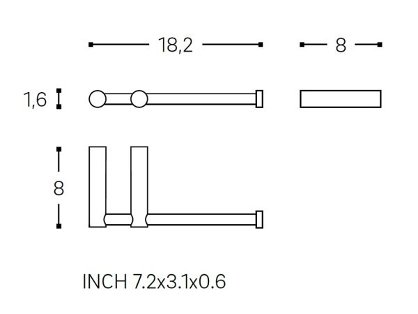 Cosmic Logic Rollenhalter ohne Deckel, schwarz matt