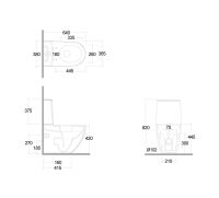 Vorschau: Kludi RESA D Spiralflush-Stand-WC 64cm für Spülkasten, Abgang variabel, weiß