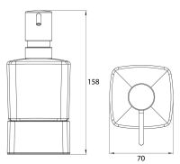 Vorschau: emco loft Desinfektionsspender Standmodell, chrom/satiniert