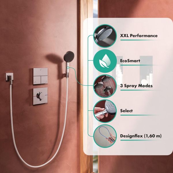 hansgrohe Raindance Alive Select S Brauseset 125 Designflex 160cm chrom 24611000