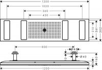 Vorschau: Axor ShowerHeaven Kopfbrause 120x30cm 4jet