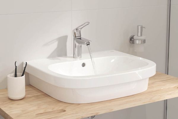 Grohe Eurosmart Einhand-Waschtischbatterie S-Size mit Push-Open, offener Hebelgriff, chrom