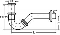 Vorschau: Viega Röhren­geruchverschluss für Bidet, chrom