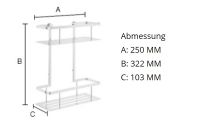 Vorschau: Smedbo Sideline Seifenkorb/Duschkorb doppelt mit Bodenplatten, chrom