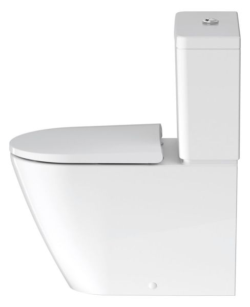 Duravit D-Neo Stand-WC für Kombination, Tiefspüler, spülrandlos, WonderGliss, weiß