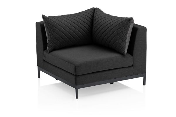 KETTLER EGO MODULAR Sofa-Lounge-Set 4-teilig, 2,6x1,9m, Sunbrella®, anthrazit/ sooty