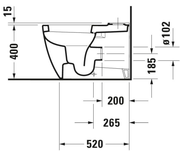 Duravit ME by Starck Stand-WC für Spülkasten