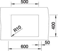 Vorschau: Blanco Claron 500-U Edelstahlspüle ohne Ablauffernbedienung, dark steel