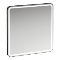 Laufen Base 2.0 Spiegel 80x80cm mit umlaufender LED-Beleuchtung, schwarz matt 