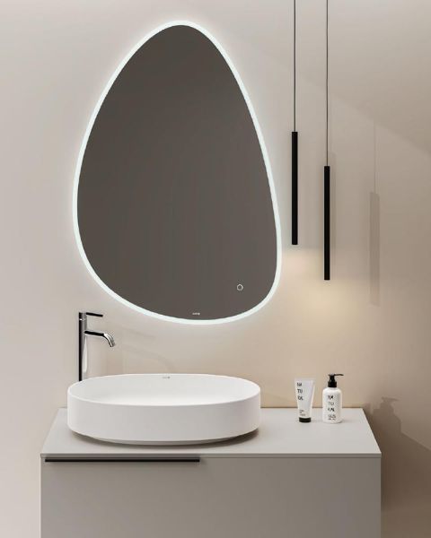 Kludi LUMA LED-Spiegel 69x100cm in organische Form, Spiegelheizung, vertikale Ausführung 17SP0910
