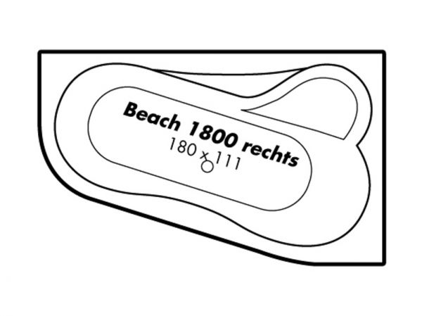 Polypex BEACH 1800 rechts Eckbadewanne 180x111/69cm