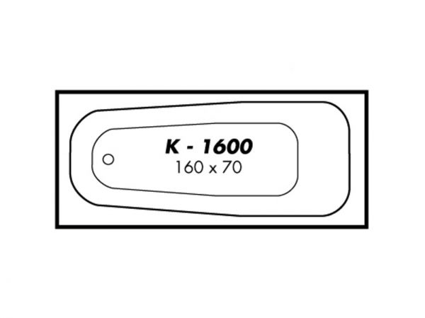 Polypex K 1600 Rechteck-Badewanne 160x70cm
