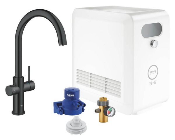 Grohe Blue Professional Küchenarmatur mit Filter- & Sprudelfunktion, C-Auslauf