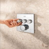 Vorschau: Grohe Precision SmartControl Duschsystem, eckig, mit Thermostat, chrom