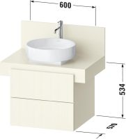 Vorschau: Duravit Balcoon Set Aufsatzbecken mit Unterschrank 80cm, sandbeige matt