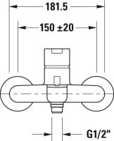 Vorschau: Duravit B.2 Einhebel-Wannenmischer Aufputz, chrom