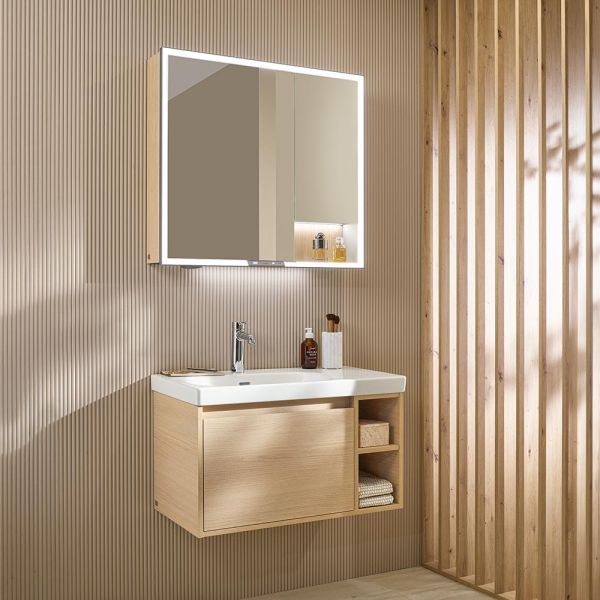 Villeroy&Boch Skyla Waschtischunterschrank C78800 80cm, offenes Fach rechts C78800VJ nordic oak