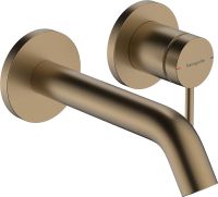 Vorschau: Hansgrohe Tecturis S Waschtischarmatur Unterputz für Wandmontage mit Auslauf 16,5cm, brushed bronze, 73350140