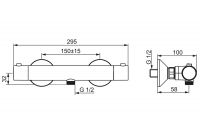 Vorschau: Hansa Hansaunita Brause-Thermostat-Batterie, mit Verbrühschutz, chrom