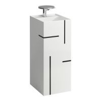 Vorschau: Kartell by Laufen Waschtisch freistehend mit Dekor D02, mit verdecktem Ablauf, 37,5x43,5x90cm, H811331D021111