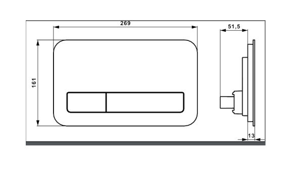 Villeroy&Boch ViConnect M200 Betätigungsplatte Glas