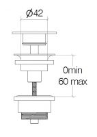 Vorschau: lineabeta BUSI E CANE Druck-Ablaufgarnitur verstellbar 1 1/4", chrom