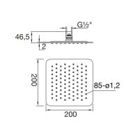 Vorschau: Steinberg Regenbrause ultraflach mit Easy Clean 200x200mm, chrom