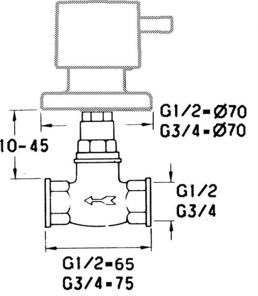 Hansa Unterputzventil mit Präzisa-Spindel-Oberteil G 3/4 (DN 20)