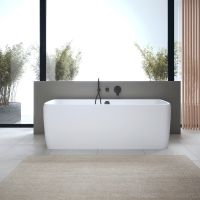 Vorschau: Duravit Wave Wanneneinlauf rund, schwarz matt