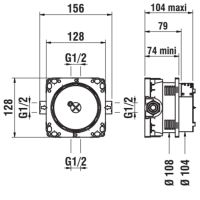 Vorschau: Laufen Simibox light UP-Einbaukörper mit Vorabsperrung